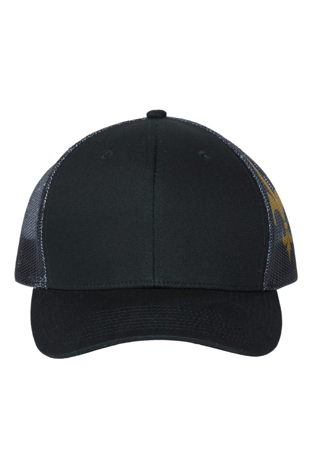 Kati Hats S700M Mens Printed Mesh Snapback Trucker Hat Black/Black Flat Front