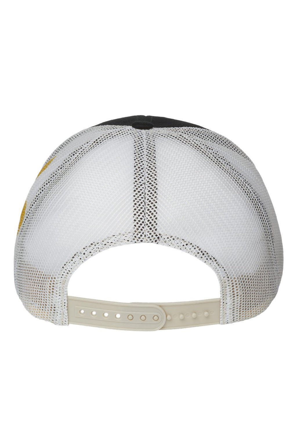 Kati Hats S700M Mens Printed Mesh Snapback Trucker Hat Black/Vegas Gold Flat Back