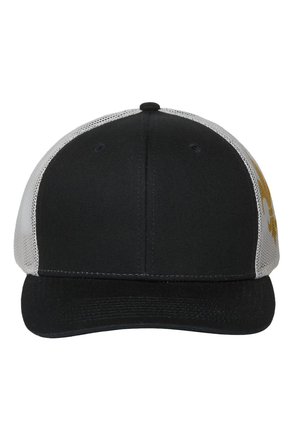 Kati Hats S700M Mens Printed Mesh Snapback Trucker Hat Black/Vegas Gold Flat Front