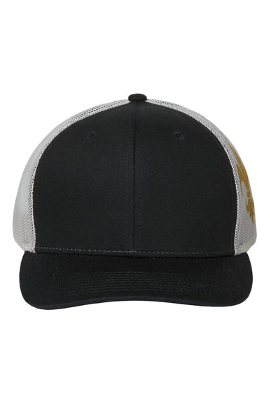 Kati Hats S700M Mens Printed Mesh Snapback Trucker Hat Black/Vegas Gold Flat Front