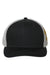 Kati Hats S700M Mens Printed Mesh Snapback Trucker Hat Black/Vegas Gold Flat Front