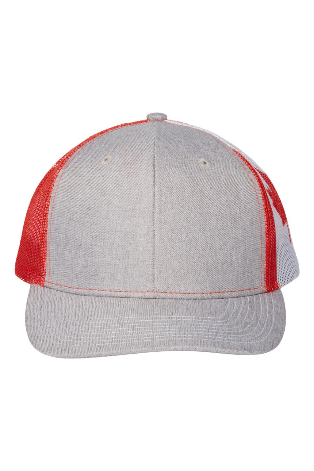 Kati Hats S700M Mens Printed Mesh Snapback Trucker Hat Heather Grey/Canada Flat Front