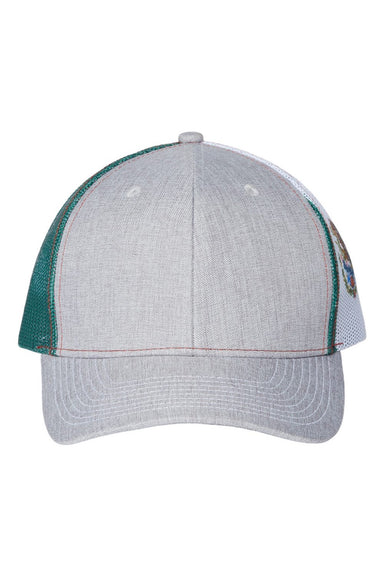 Kati Hats S700M Mens Printed Mesh Snapback Trucker Hat Heather Grey/Red/Mexico Flat Front