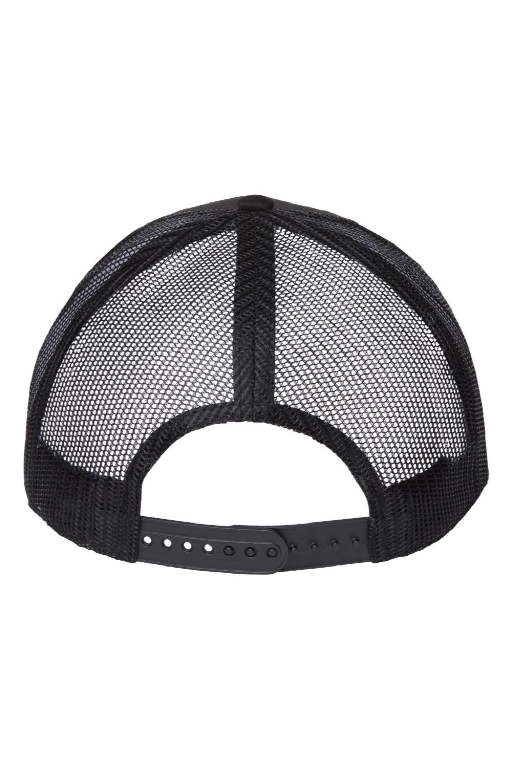 Atlantis Hats BRYCE Mens Sustainable Snapback Trucker Hat Black/Black Flat Back