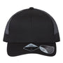 Atlantis Hats Mens Sustainable Snapback Trucker Hat - Black/Black