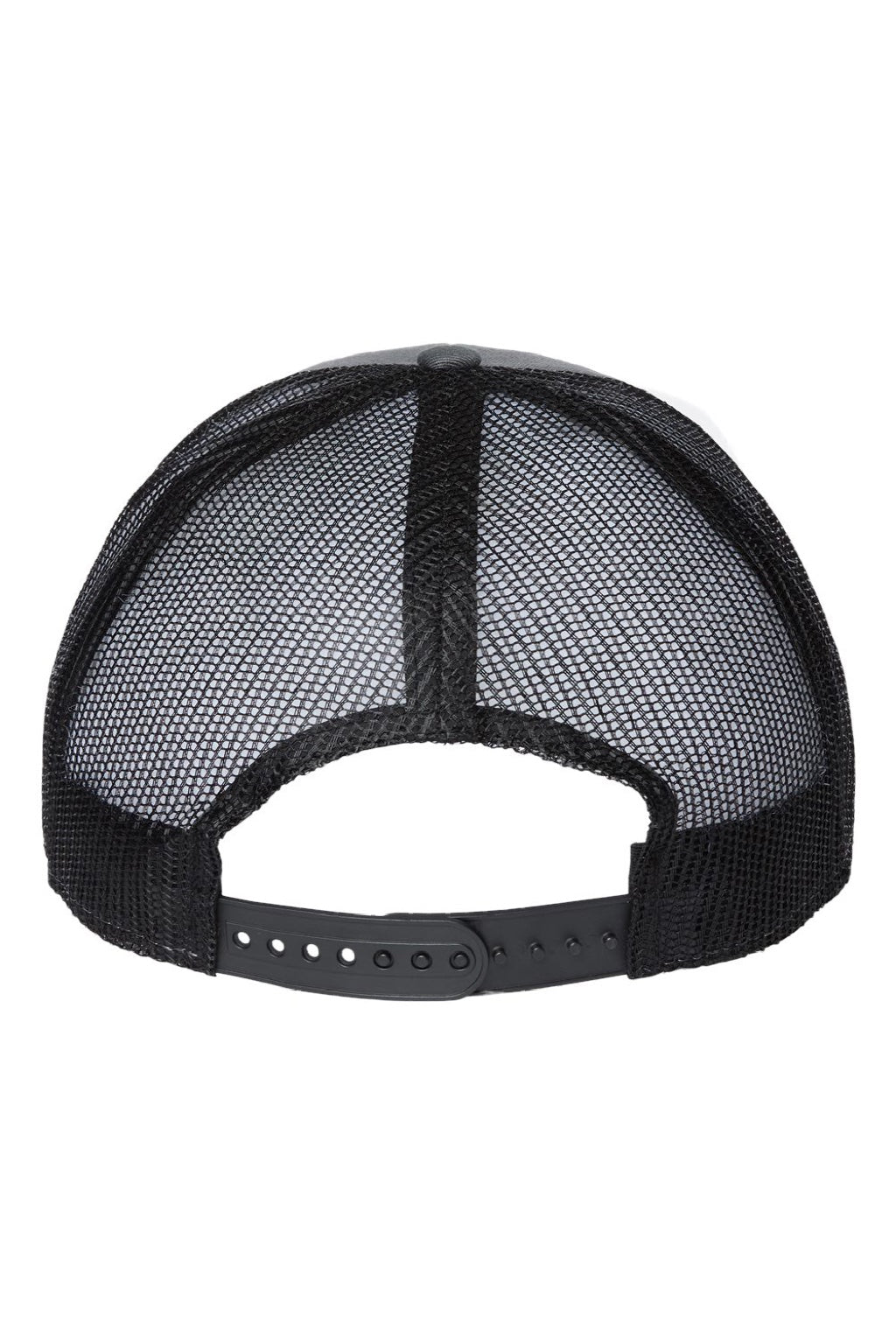 Atlantis Hats BRYCE Mens Sustainable Snapback Trucker Hat Dark Grey/Black Flat Back