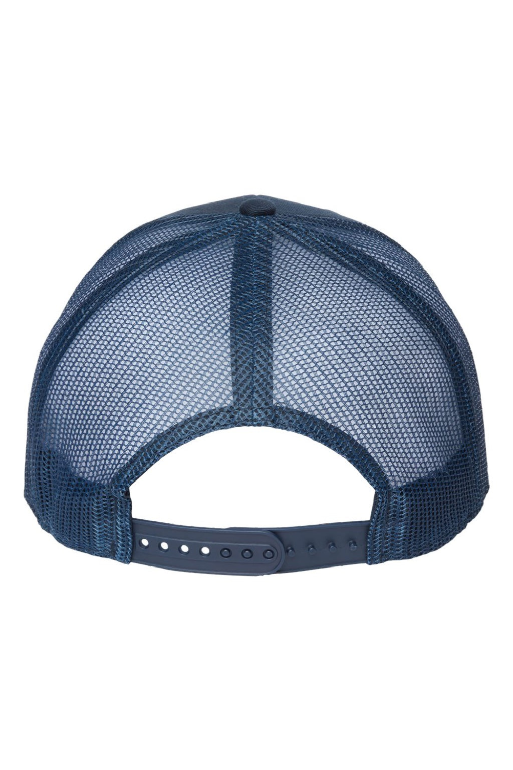 Atlantis Hats BRYCE Mens Sustainable Snapback Trucker Hat Navy Blue/Navy Blue Flat Back