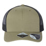 Atlantis Headwear Mens Sustainable Snapback Trucker Hat - Olive Green/Black - NEW