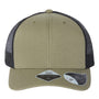 Atlantis Hats Mens Sustainable Snapback Trucker Hat - Olive Green/Black
