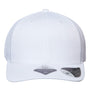 Atlantis Hats Mens Sustainable Snapback Trucker Hat - White/White
