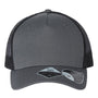 Atlantis Headwear Mens Sustainable Snapback Trucker Hat - Dark Grey/Black - NEW