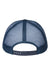 Atlantis Headwear ZION Mens Sustainable Snapback Trucker Hat Navy Blue/Navy Blue Flat Back