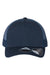 Atlantis Headwear ZION Mens Sustainable Snapback Trucker Hat Navy Blue/Navy Blue Flat Front
