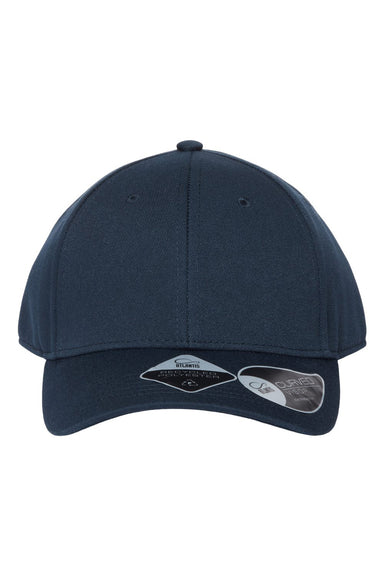 Atlantis Headwear JOSHUA Mens Sustainable Adjustable Hat Navy Blue Flat Front
