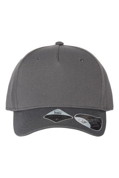 Atlantis Headwear FIJI Mens Sustainable Adjustable Hat Dark Grey Flat Front
