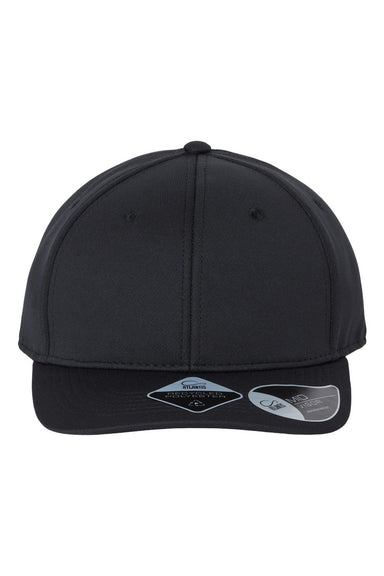 Atlantis Headwear SKYE Mens Sustainable Honeycomb Adjustable Hat Black Flat Front
