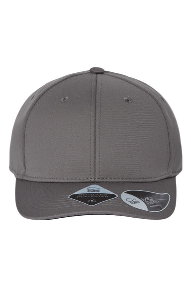 Atlantis Headwear SKYE Mens Sustainable Honeycomb Adjustable Hat Dark Grey Flat Front
