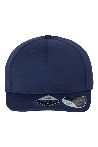 Atlantis Headwear SKYE Mens Sustainable Honeycomb Adjustable Hat Navy Blue Flat Front