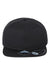 Atlantis Hats JAMES Mens Sustainable Flat Bill Snapback Hat Black Flat Front