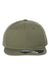 Atlantis Hats JAMES Mens Sustainable Flat Bill Snapback Hat Olive Green Flat Front
