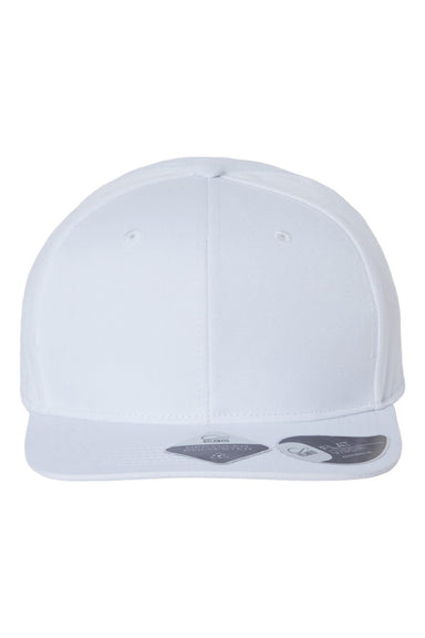 Atlantis Hats JAMES Mens Sustainable Flat Bill Snapback Hat White Flat Front