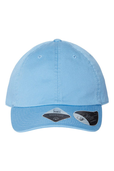 Atlantis Headwear FRASER Mens Sustainable Adjustable Dad Hat Columbia Blue Flat Front