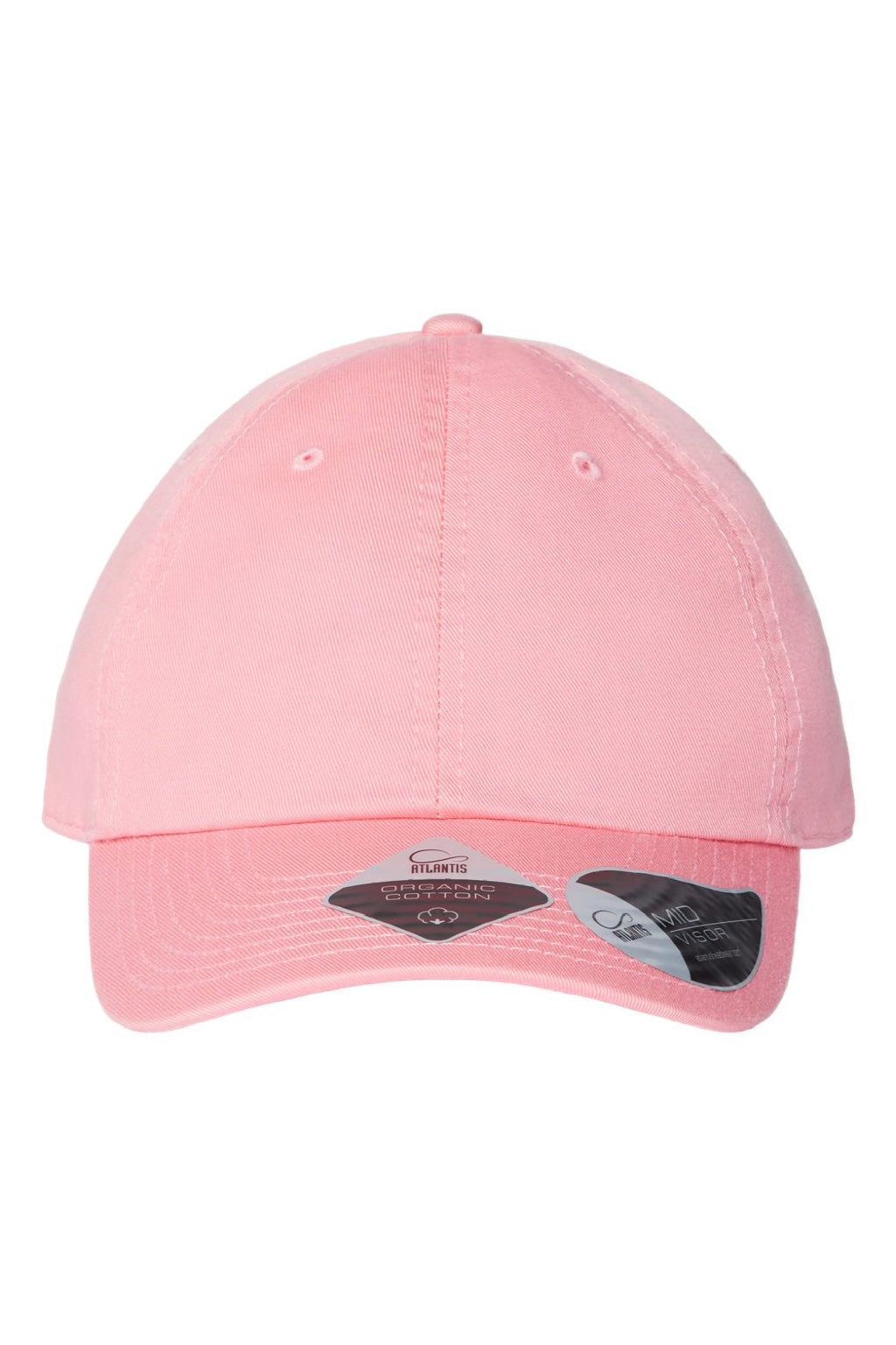 Atlantis Hats FRASER Mens Sustainable Adjustable Dad Hat Pink Flat Front