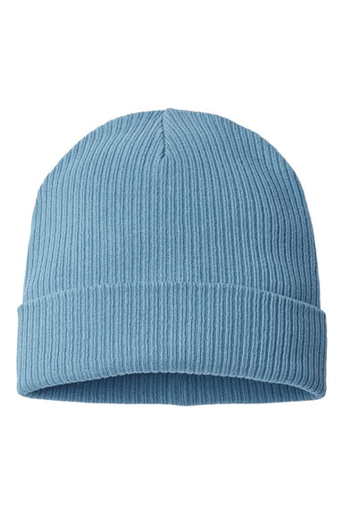 Atlantis Hats NELSON Unisex Sustainable Cuffed Beanie Light Avio Blue Flat Front