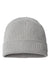 Atlantis Hats NELSON Unisex Sustainable Cuffed Beanie Light Grey Flat Front