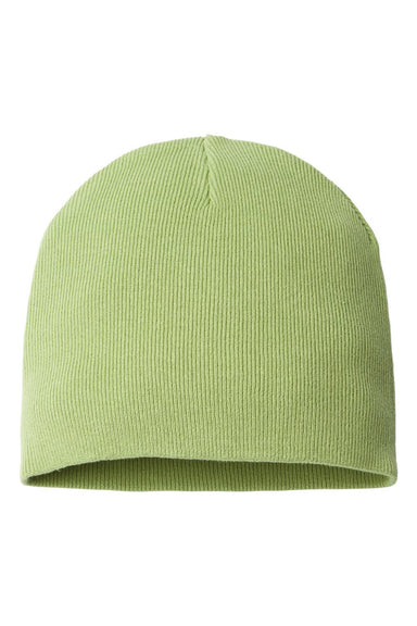 Atlantis Hats YALA Unisex Sustainable Beanie Leaf Green Flat Front
