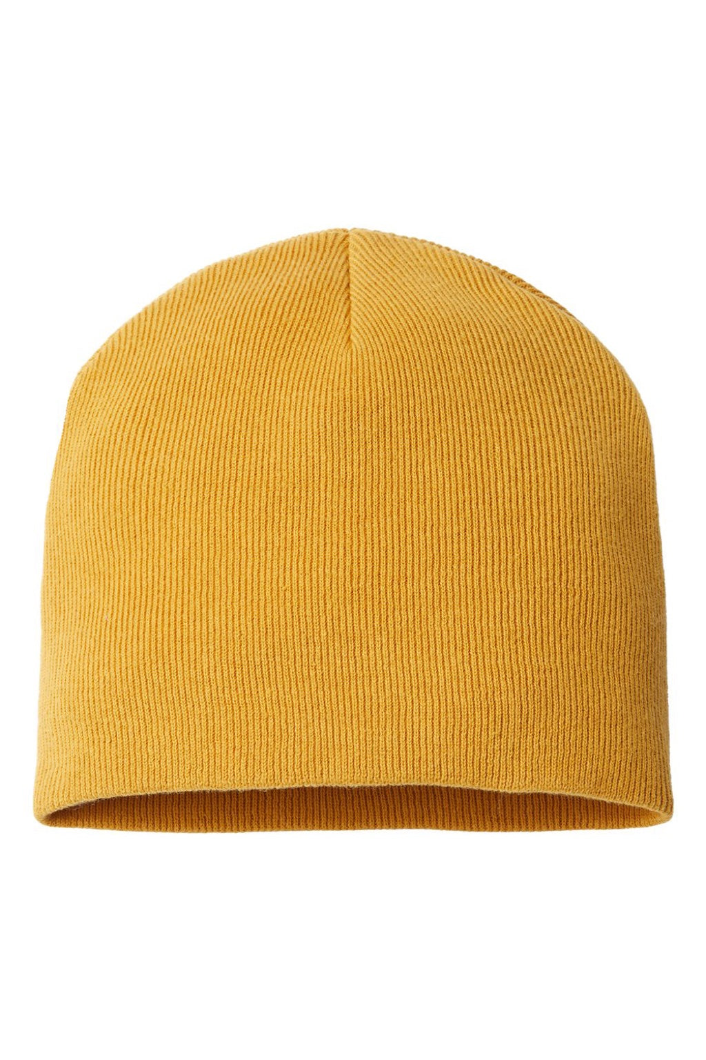 Atlantis Hats YALA Unisex Sustainable Beanie Mustard Yellow Flat Front