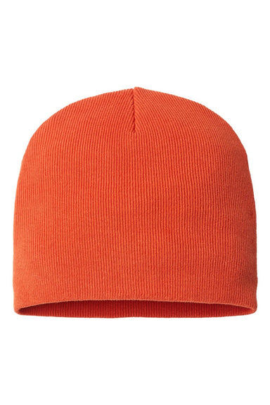 Atlantis Hats YALA Unisex Sustainable Beanie Orange Flat Front