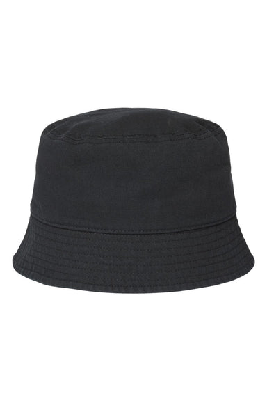 Atlantis Hats POWELL Mens Sustainable Bucket Hat Black Flat Front