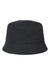 Atlantis Hats POWELL Mens Sustainable Bucket Hat Black Flat Front