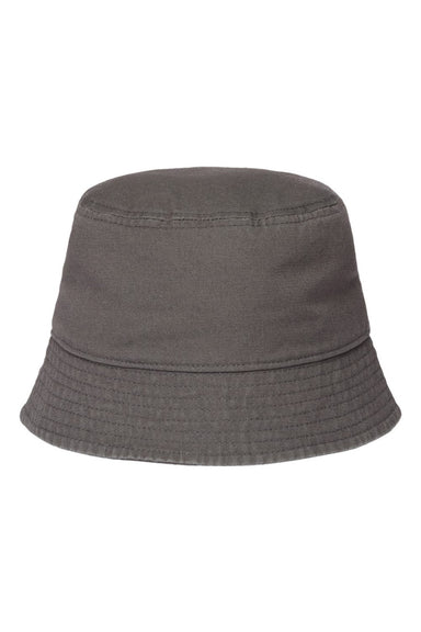 Atlantis Hats POWELL Mens Sustainable Bucket Hat Dark Grey Flat Front