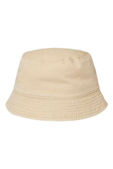 Atlantis Hats POWELL Mens Sustainable Bucket Hat Khaki Flat Front