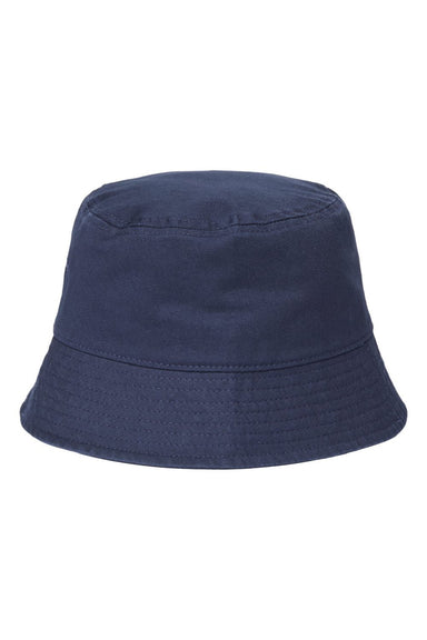 Atlantis Hats POWELL Mens Sustainable Bucket Hat Navy Blue Flat Front
