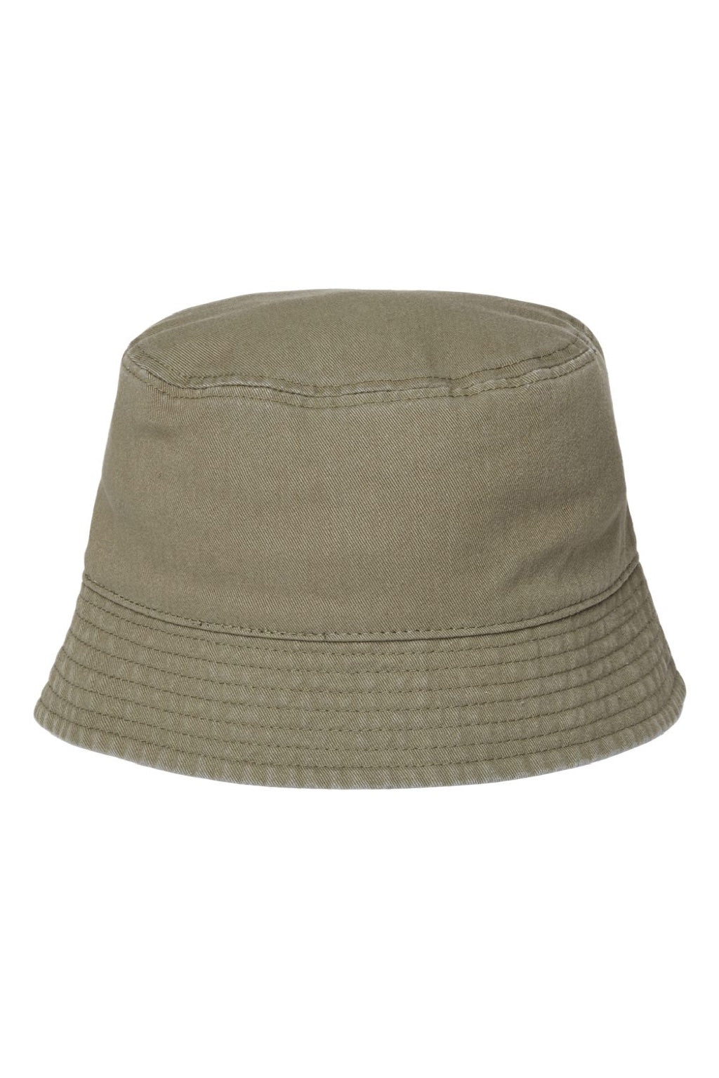 Atlantis Hats POWELL Mens Sustainable Bucket Hat Olive Green Flat Front