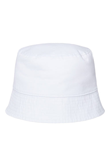 Atlantis Hats POWELL Mens Sustainable Bucket Hat White Flat Front