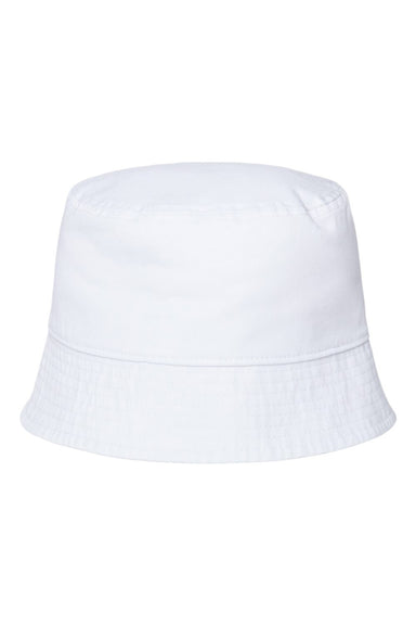 Atlantis Headwear POWELL Mens Sustainable Bucket Hat White Flat Front