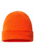 Cap America Hats TKN24 Unisex USA Made Cuffed Knit Beanie Deep Orange Flat Front