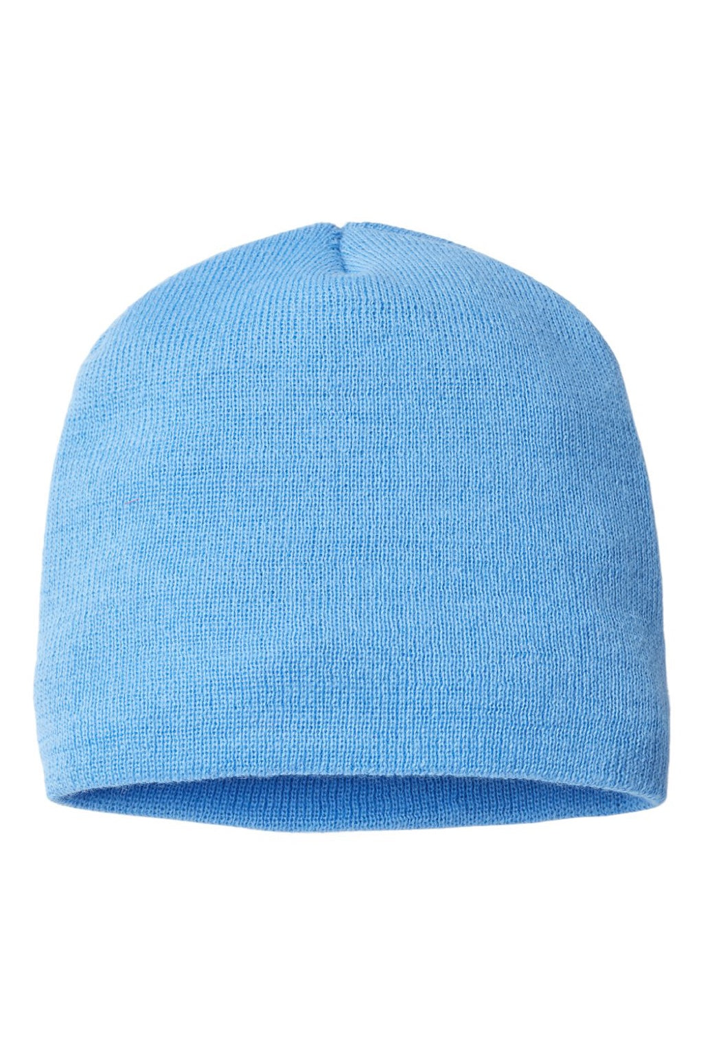 Cap America Hats TKN28 Unisex USA Made Cuffed Knit Beanie Carolina Blue Flat Front