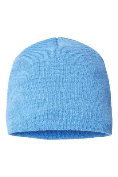 Cap America Hats TKN28 Unisex USA Made Cuffed Knit Beanie Carolina Blue Flat Front