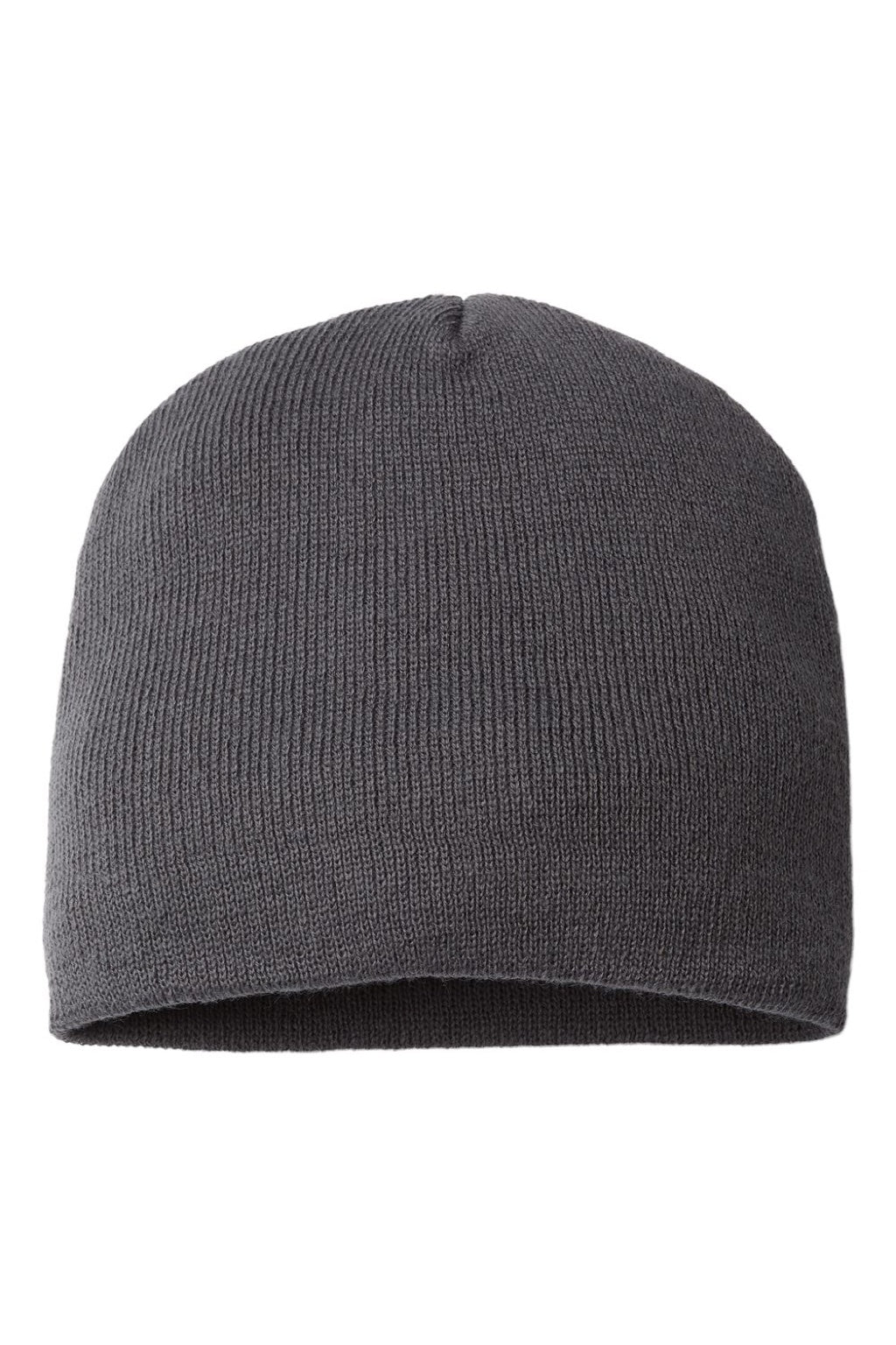 Cap America Hats TKN28 Unisex USA Made Cuffed Knit Beanie Iron Grey Flat Front