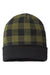 Cap America Hats RKP12 Unisex USA Made Plaid Beanie Olive Green/Black Flat Front