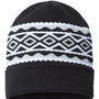 Cap America Hats Unisex USA Made Diamond Cuffed Beanie - Black/Silver Grey - Closeout