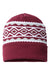 Cap America Hats RKD12 Unisex USA Made Diamond Cuffed Beanie Maroon/Silver Grey Flat Front