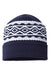 Cap America Hats RKD12 Unisex USA Made Diamond Cuffed Beanie True Navy Blue/Silver Grey Flat Front