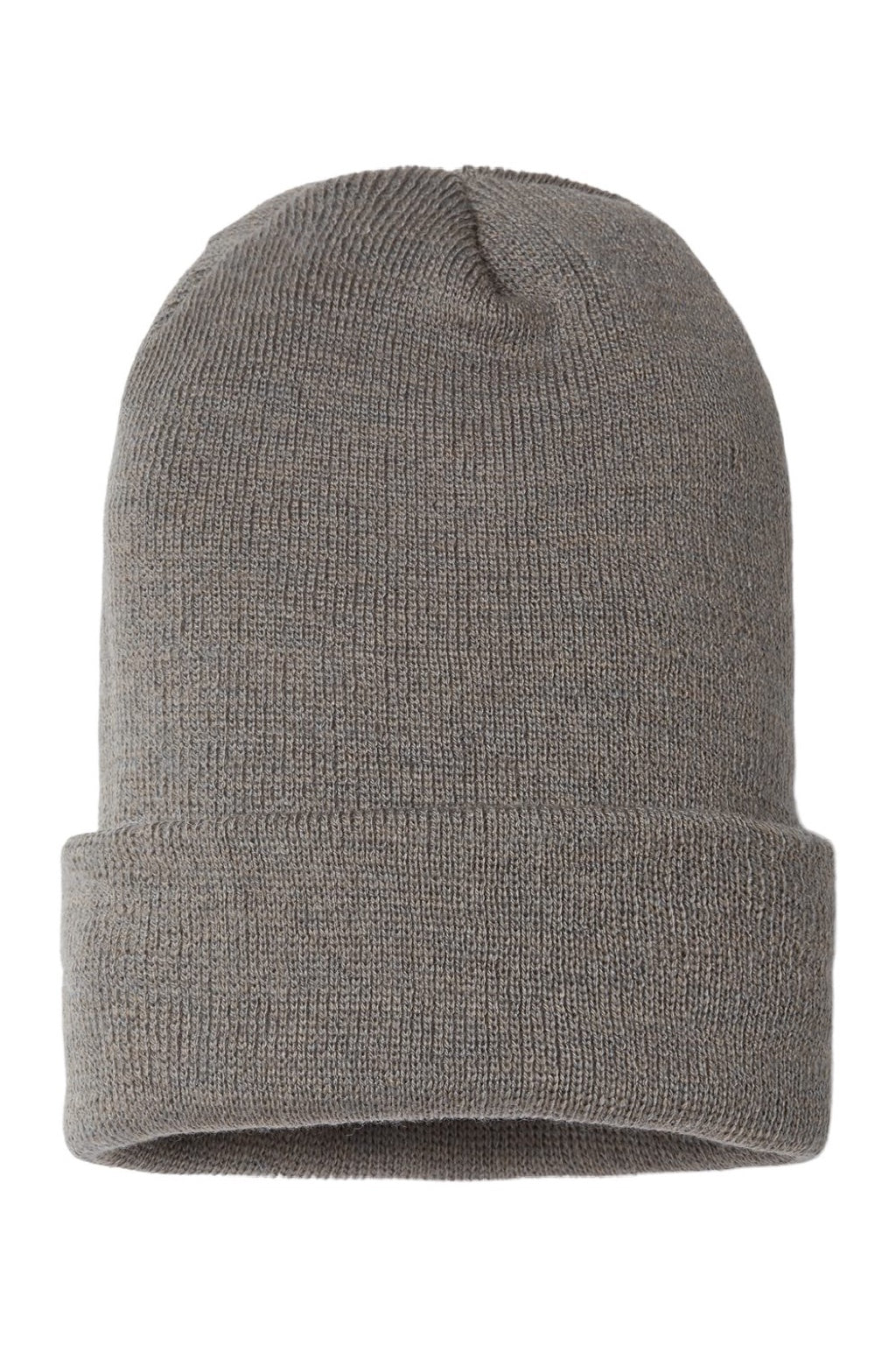 Cap America Hats SKN24 Unisex USA Made Sustainable Cuffed Beanie Grey Flat Front