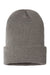 Cap America Hats SKN24 Unisex USA Made Sustainable Cuffed Beanie Grey Flat Front